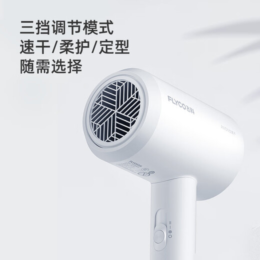 飞科护发电吹风机家用速干便携学生宿舍低噪音冷热风大功率吹风筒/FH6296/6290/PH1628 负离子爆款+时尚锤子设计【白】