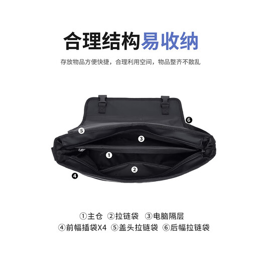 POLO单肩包男士休闲斜挎包横款iPad手机包大容量14英寸电脑包运动挎包