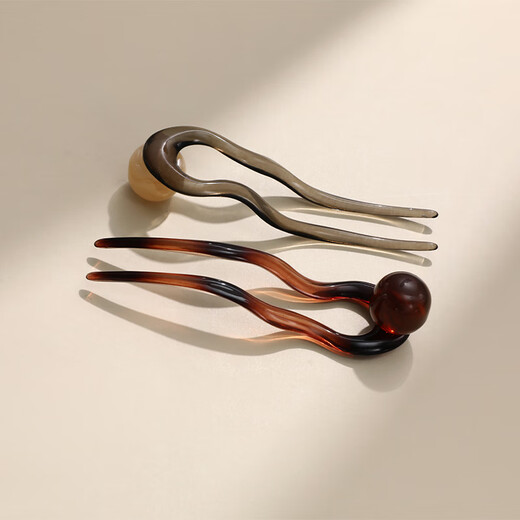 Chimera (CHIMERA) 2 pieces of retro round beads, new Chinese-style U-shaped hairpins, ball hairpins, hairpins, hairpins, birthday gifts for women