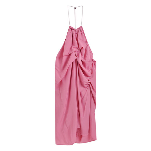 
Lekali dress pure long skirt pink backless halter neck halter women summer skirt beach vacation atmosphere pink backless sexy neck halter dress 90-110Jin [Jin equals 0.5 kg] M 90-105Jin [Jin equals 0.5 kg]