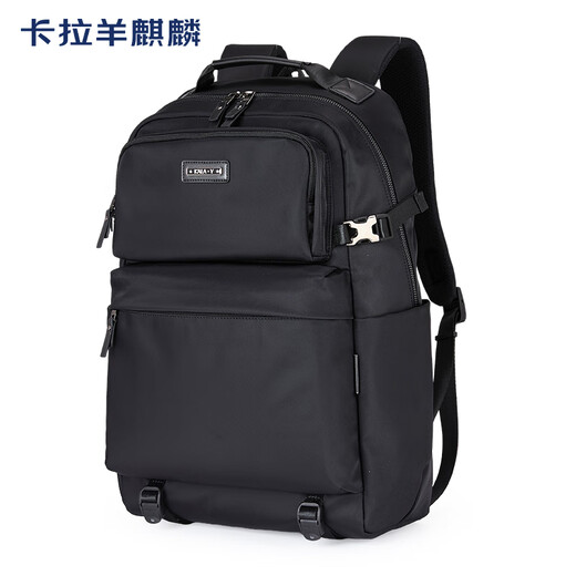 卡拉羊麒麟商务笔记本电脑双肩背包大号CS5228 27L 钢琴黑