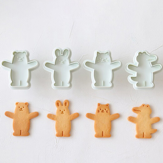 FL Japanese cotta Christmas cookie mold mini animal children's cookie baking cartoon cute tool COTTA hug animal cookie mold