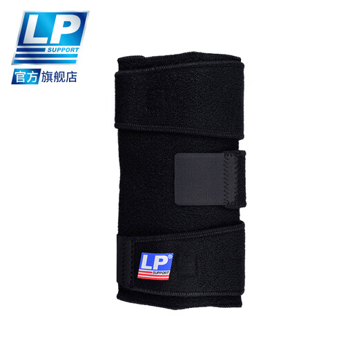 LP SUPPORT756 轻薄透气型护膝 健身跑步骑车登山网排足篮羽毛球运动护膝 756CA黑色单只 均码