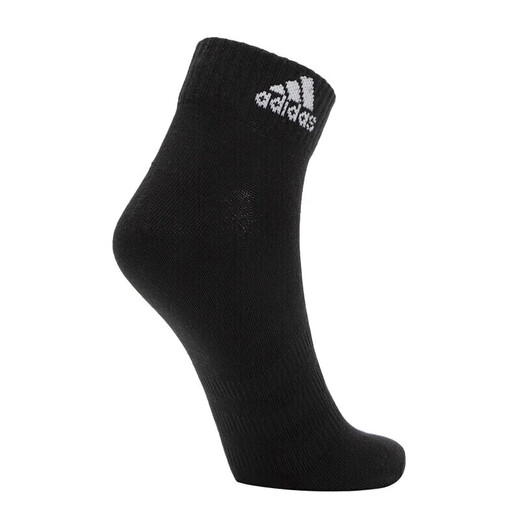 阿迪达斯（adidas）官方男袜女袜 2025秋季新款运动袜子跑步透气休闲中筒袜长袜子 IC1283/中麻灰/白/黑色 S建议[35码-38码]
