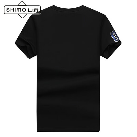 Camiseta de manga corta Shimo Brand SHIMO Camiseta de algodón de algodón de algodón bordado de algodón bordado de cuello redondo bordado de gran tamaño.