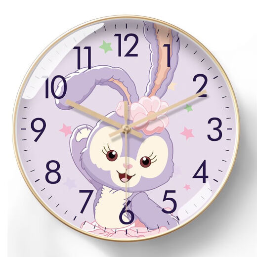 Star Dailu Wall Reloj Cartoon Princess Room Smart Rechin Girl Lindo Girl Heart Quartz Reloj Mute BF1047 Star Dailu -H Black Frame - Reloj de Radio desde 10 pulgadas