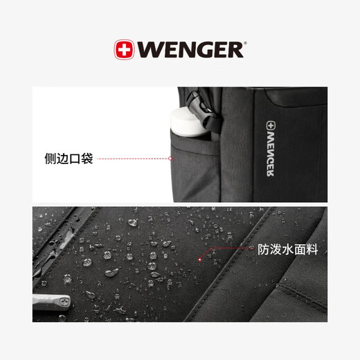 威戈（WENGER）瑞士军刀17.3英寸笔记本电脑包商务双肩包背包书包男大容量