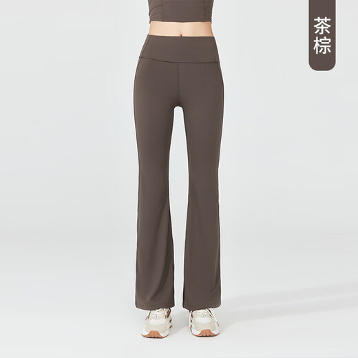 LULULMCCTN Yoga Pants Women's New High Waist Hip Lifting Pilates Professional Training Sports Fitness Micro-Large Pants Black S