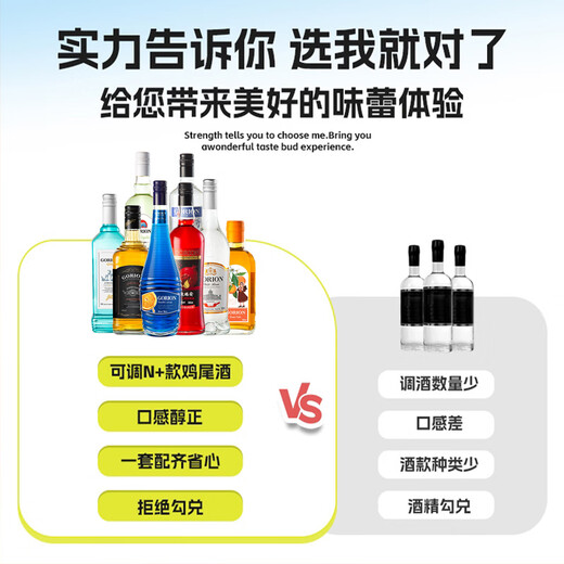 
Gorian Whiskey Vodka Gin Rum Cocktail Flavored Syrup Beverage Wine Base Wine 8 Bottle Set (Good Beverage Tool)
