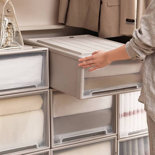Yonghuan Schublade Aufbewahrungsbox Aufbewahrungsbox Haushalt transparenter Kleidung Finishing Box Plastik