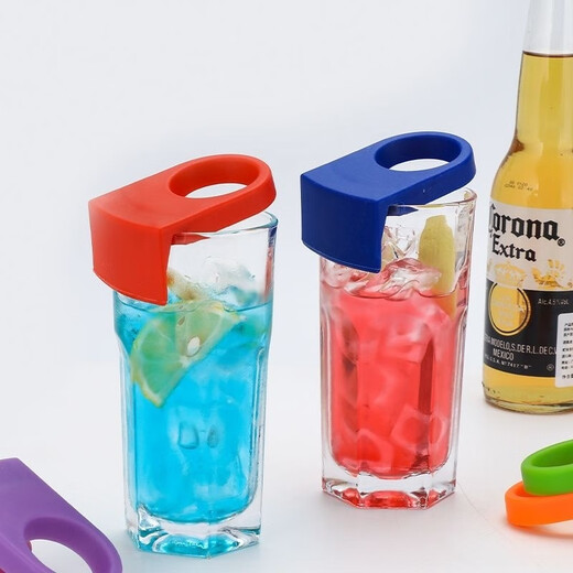 Luluo cocktail cup rim buckle plastic bartender beer buckle Japanese and Korean bar bottle creative buckle beer buckle buckle 10 random colors