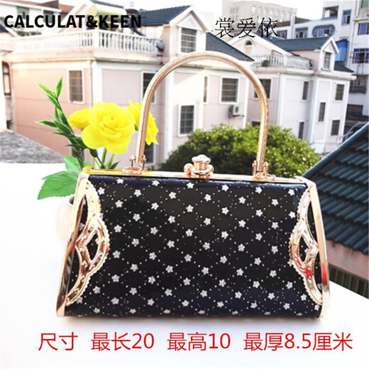 CALCULAT&KEEN金色手拿包晚宴包公主包包包女公关包dj手提包 金丝格