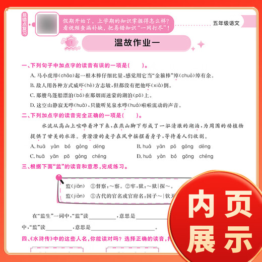 2025 Neue Version der Huanggang Xiaozhuan Sommer Hausaufgaben Chinesische Volksbildung Generalversion Grundschule Erster, zweiter, dritter, viertes, 12345 Klasse Überprüfung und Vorschau und Übertragungsklasse Hausaufgaben Lesen und Check-in 5. Klasse 6. Klasse