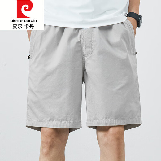 皮尔卡丹（pierre cardin）短裤男款夏季薄款棉中裤大码宽松休闲深蓝潮流5分外穿五分裤子 9215豆绿 L 【115-135斤】