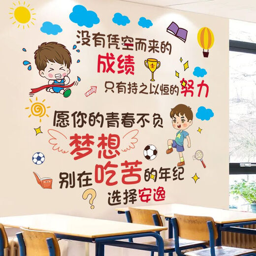 Pupan -Klassenkultur -Slogans in Zukunft, Sie werden inspirierende Wandaufkleber für Schulklassen Kulturlayout Klassenzimmer Wanddekoration Sy7027 Bitte lesen Sie es gut.