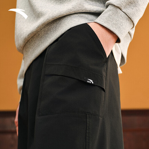 ANTA trendy American woven casual trousers for men winter loose casual straight pants wide-leg workwear sweatpants