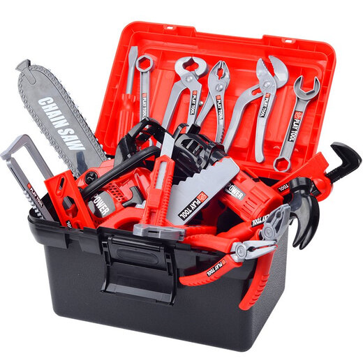 Shulegu Children's Tool Box Set Simulation Reparaturwerkzeug elektrischer Bohrerschraubendreher Reparature Reparatur Haus Spielzeug E-Commerce Box Tool Set 38 Teile