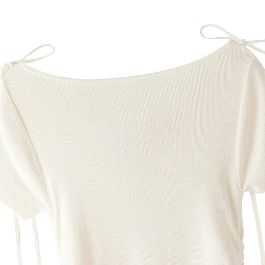 Silk Cypress House Sweater en tricot à une longueur 2025 Été Nouveau Style Femme littéraire Lady Pullover courte courte à manches courtes