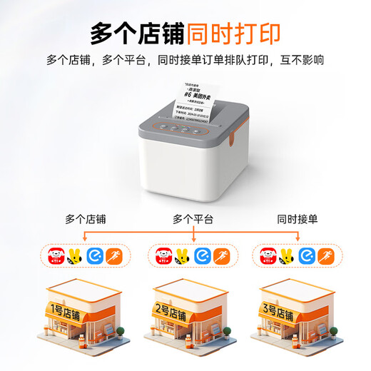 Shangpeng supports Jingdong takeout, fully automatic order taking, Meituan takeout flash sale, Ele.me printer, 4gWiFi Bluetooth thermal receipt cloud printer, all-in-one meal delivery machine for commercial use, new product WiFi + human voice + manual tearing paper