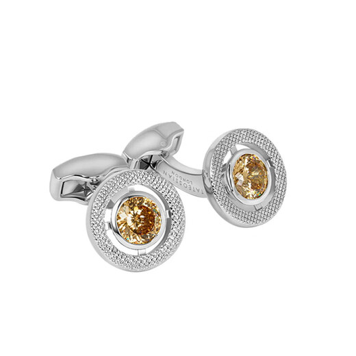 TATEOSSIAN British tateossianRT men's French cufflinks round zirconium diamond gemstone cuff buttons for boys gifts in stock lavender purple square cufflinks