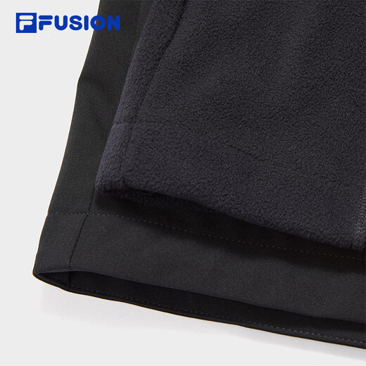 FILA FUSION Fila trendy brand couple style woven jacket two-in-one 2025 winter new loose casual jacket black-BK M 170/92A/M