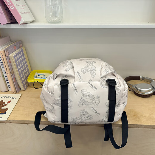 背包女士双肩包新款韩版学院风ins校园旅行包小学生初中学生书包 黑色 SG8440