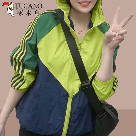 TUCANO;啄木鸟2025新款防晒衣女夏季韩版宽松百搭防晒服薄款外套女夏天开衫外套 桔色薄 轻薄 M 【建议100斤以下】