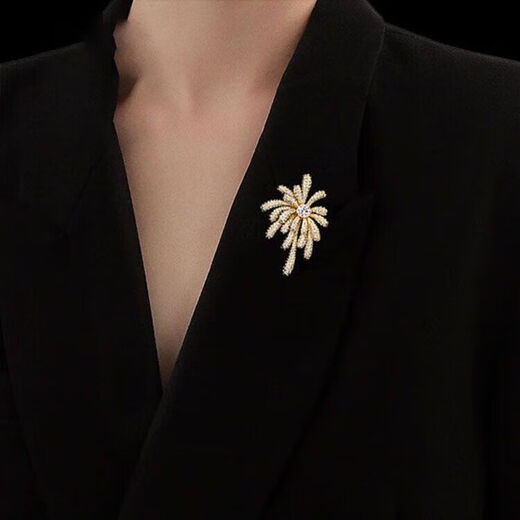 Exquisite brilliant fireworks brooch women's suit corsage brooch accessories cardigan coat temperament decoration Firework beads A105