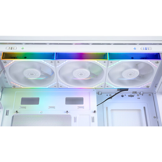 Thermalright(利民) TL-M12QW X3 12cm纯白风压扇 无线材拼接机箱风扇 积木风扇 2000转速PWM  幻彩无限镜框 