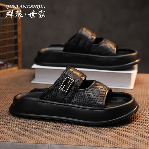 Pareja lobo Familia zapatillas para hombres nuevos hombres de verano para hombres y mierda de los hombres anti-dolores y mierda.