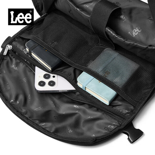 Lee large-capacity backpack male junior high school student school bag college student computer bag outdoor commuting backpack gray blue