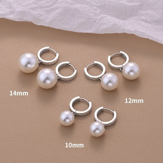 RSRDDY Old Phoenix 9999 sterling silver earrings, temperament, large pearl earrings, women's silver earrings, 2025 new light luxury earrings, sterling silver starry pearl earrings, the same style as Lao Fengxiang, 3.98 grams, with counter original gift box packaging + certificate