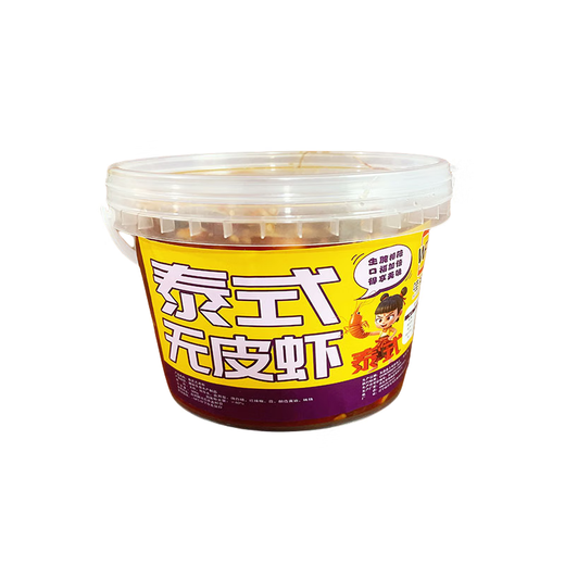Thai-style skinless raw pickled shrimps, live shrimps made with open backs and threads removed, fresh raw pickled shrimps, popular seafood products on the internet. Best-selling Thai-style skinless shrimps 500g