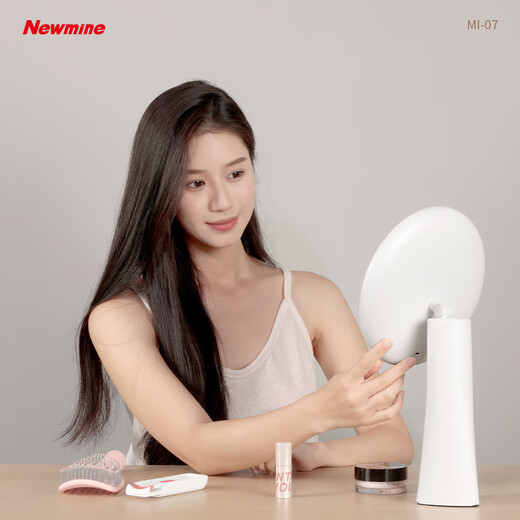 Newman MI-07 high-definition daylight restoration LED makeup mirror 270 rotating touch screen 4K mirror 1 1 fidelity three-speed light adjustment + 360 light guide shadow-free beauty C-position mirror