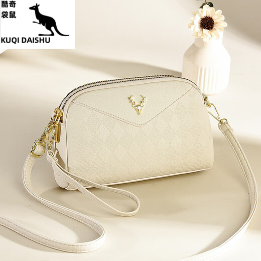 KUQIDAISHU bolso para mujer 2025 nuevo bolso cruzado versátil bolso de concha de cuero suave de moda bolso para teléfono móvil bolso ligero bolso de hombro negro