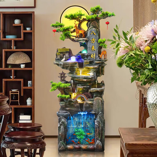 Bodenhörste Stacheltier fließender Wasserbrunnen Zirkulation Wasseransicht Wohnzimmer Büro Windmühle Feng Shui Rad Öffnung Geschenk Mountain Orament 9923 Kleine 108 cm