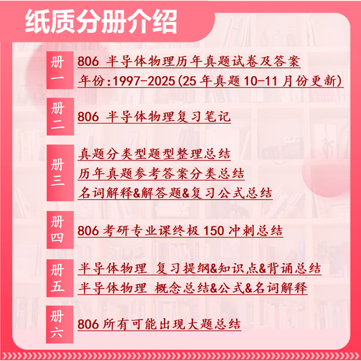 26 Harbin Institute of Technology Examination d'entrée de troisième cycle 806 Semi-conducteur physique Harbin Institute of Technology Ingénierie intégrée Ingénierie de circuit Questions de test préliminaires Ensemble de packages six volumes de livres papier sans ensemble d'informations électroniques et de vidéos électroniques