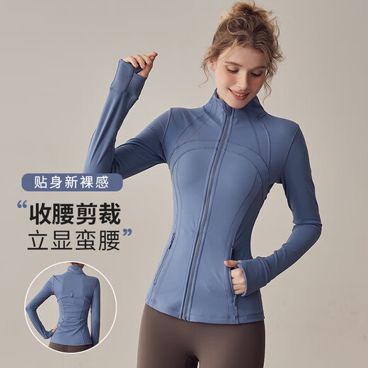 LULULOMDDW Yoga Wear Jacket Women's Slim Stand Collar Autumn and Winter Running Sports Top Pilates Training Fitness Wear Long Sleeve Women Black M