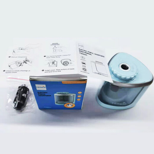 Astronomie; Zehn-Wintenwin Electric Bencil Spitzer kreativer Pilzkopf Kinderschreibbild Halbautomatische Penerschärfen-Maschine TW8005 Batterie. Blau TW8005 - Englisch Tenwin