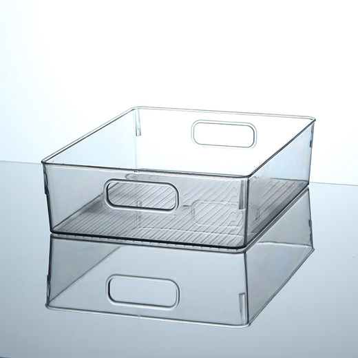 Yonghuan Other Storage Boxes Flat Length 40cm Width 15cm Square Dish Tray Transparent Acrylic Kitchen Rectangular Drawer 4877. Side U Transparent Basket - Medium Length 1 PT High Transparent