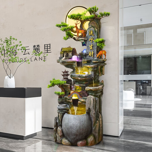 Bodenhörste Stacheltier fließender Wasserbrunnen Zirkulation Wasseransicht Wohnzimmer Büro Windmühle Feng Shui Rad Öffnung Geschenk Mountain Orament 9923 Kleine 108 cm