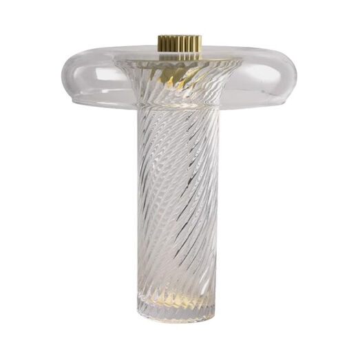 XMSJ -Nachtlampe Dekorative leichte Luxusschreibtisch Lampe nordisch moderne einfache Glasdesigner Wohnzimmer Schlafzimmer Modell Zimmerlampe M1049 Rauchgrau -Modellknopfschalter