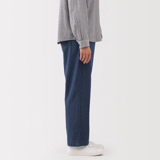Pantalones cónicos de mezclilla lavados de Muji para mujeres Pantalones de 25 años de otoño de 25 años