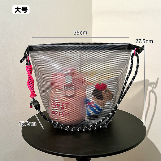 He Jiagong Swimming Fitness Waterproof Storage Bag Dry and Wet Separation Large Capacity Portable Toiletry Bag Travel Swimsuit Storage Bag Waterproof Storage Bag Transparent Gray + Diagonal Rope