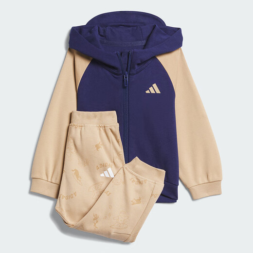 Adidas Kinderkleidung 25 Herbst-Jungen Sportanzug Baumwolle Langarmes Jacke Sporthose Zweiteiler KC2796