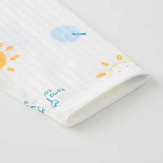 Tongtai (TONGTAI) baby jumpsuit summer thin pure cotton baby clothes for men and women boneless jacquard romper blue 73cm