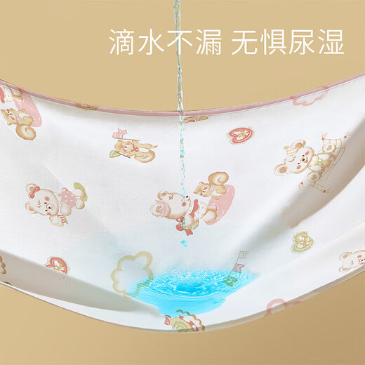 Almohadilla de tabique de la orina del bebé El bebé impermeable y transpirable para niños puede lavar la menstruación tía almohadilla de tía gran tamaño de período menstrual 70*90-Bear Fiesta
