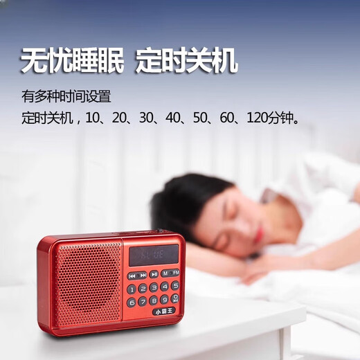 Jingdong Logistics Radio, echtes neues S82-Karten-Bluetooth-Radio, Lied, Oper, Geschichtenerzählen, Lernen, FM, Bluetooth, Audio, speziell für ältere Menschen, Rot (Standardversion)