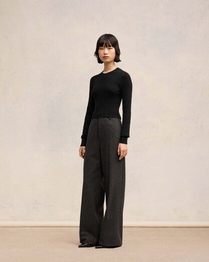 Ami Paris 24fw de Coeur сетчатой ​​круглый свитер женский цвет женский цвет FKS135Kn0049. 20 XXS