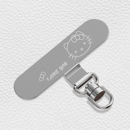 Umipa Cartoon Cute Mobile Phone Lanyard Metal Clip Light Thin Stainless Steel 3D Rotating Connector Strong No Top Shell Gasket 360 Degree Rotation Silver 1 Cartoon KT Cat